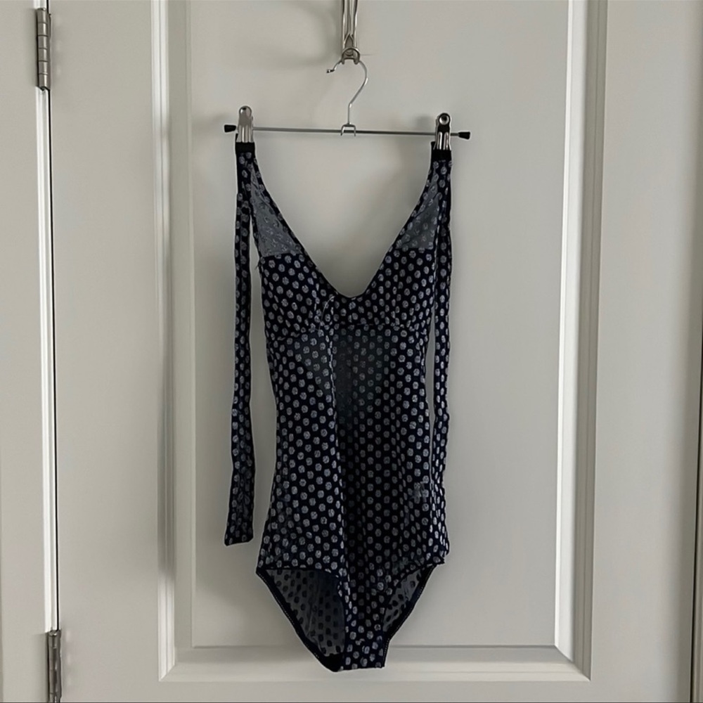 NWOT Aerie Bodysuit - Navy / Polka Dot (XS)